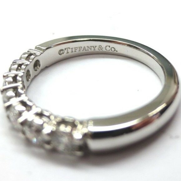 Tiffany Forever Embrace Shared Diamond Eternity Wedding Ring 0.57ct 3mm - Picture 3 of 6